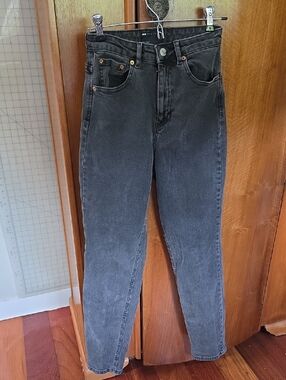 Asos High-Rise Black Wash Jeans